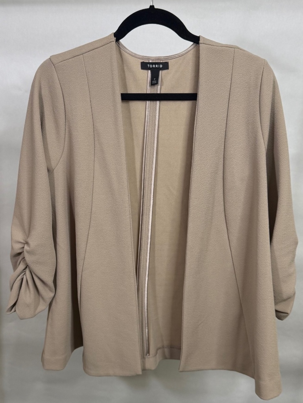 Torrid ruched sleeve blazer - size 2